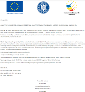 Anunt incepere proiect fonduri