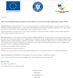 Anunt incepere proiect fonduri