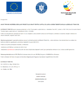 Anunt incepere proiect fonduri