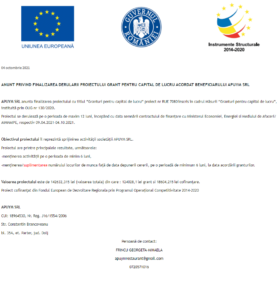 Anunt finalizare proiect fonduri