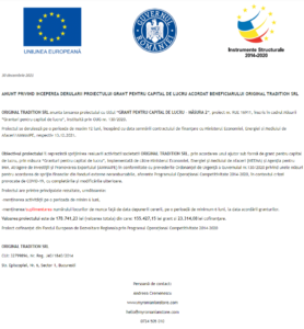 Anunt finalizare proiect fonduri