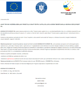 Anunt finalizare proiect fonduri