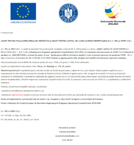 Anunt finalizare proiect fonduri