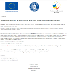 Anunt incepere proiect fonduri