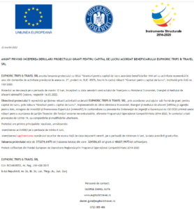 Anunt incepere proiect fonduri