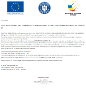 Anunt incepere proiect fonduri