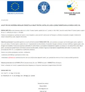 Anunt incepere proiect fonduri