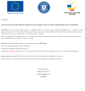 Anunt finalizare proiect fonduri