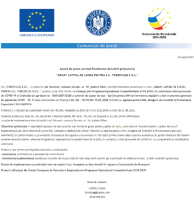 Anunţ finalizare proiect fonduri