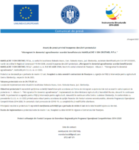 Anunţ începere proiect fonduri