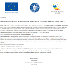 Anunţ finalizare proiect fonduri