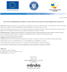 Anunt incepere proiect CARPALAT