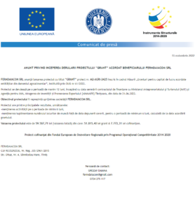 Anunt incepere proiect FERMDAIACOM