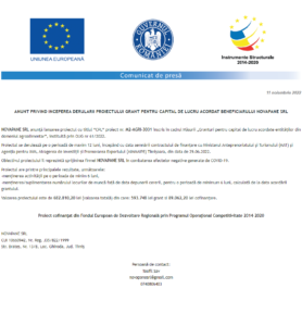 Anunt incepere proiect NOVAPANE