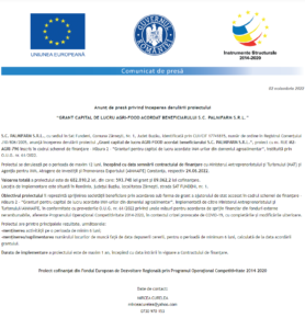 Anunt incepere proiect PALMIFARM