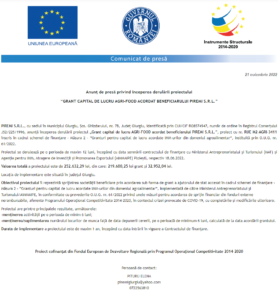 Anunt incepere proiect PIREMI