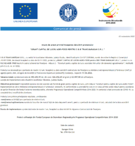 Anunt incepere proiect S & B TRANS BARAGAN