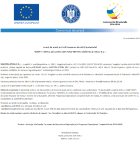 Anunt incepere proiect SIHĂSTRIA ETORA