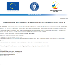 Anunt incepere proiect ZAVOAGRI