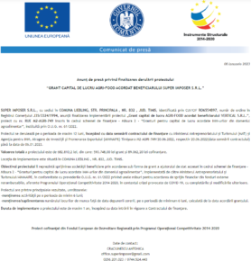 Anunt finalizare proiect SUPER IMPOSER