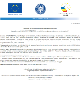 Comunicat de presa incepere proiect ANP EXPERT 2007 SRL