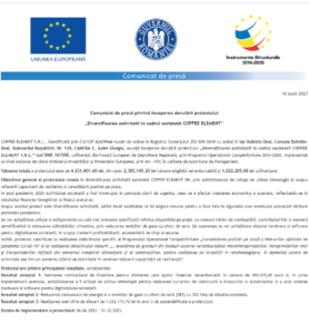 Anunt incepere proiect COFFEE ELEMENT