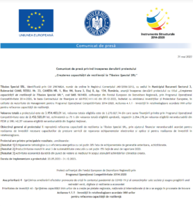 Anunt incepere proiect Tibalex Special