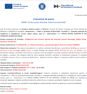 Comunicat de presa finalizare proiect PNRR - NECMAR SRL